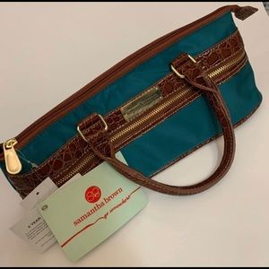 Samanta brown wine bottle cooler bag